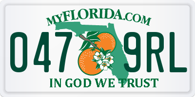 FL license plate 0479RL