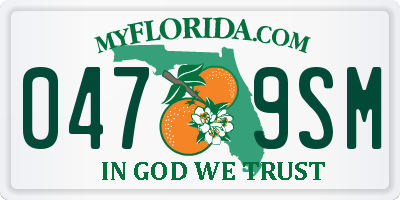 FL license plate 0479SM
