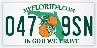 FL license plate 0479SN