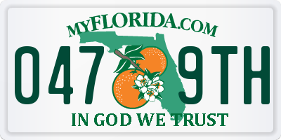 FL license plate 0479TH