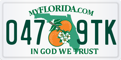 FL license plate 0479TK