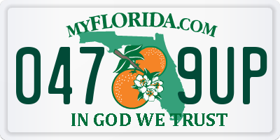 FL license plate 0479UP