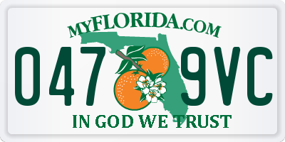 FL license plate 0479VC
