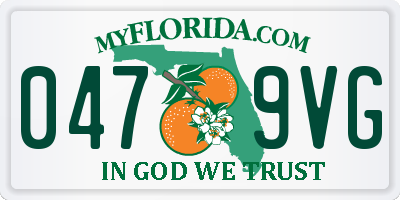FL license plate 0479VG