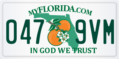 FL license plate 0479VM