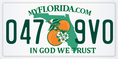 FL license plate 0479VO