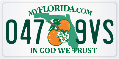 FL license plate 0479VS