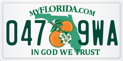 FL license plate 0479WA