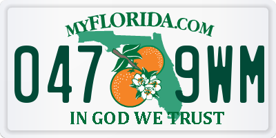 FL license plate 0479WM