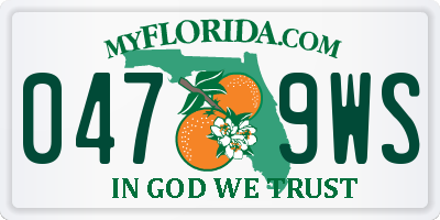 FL license plate 0479WS