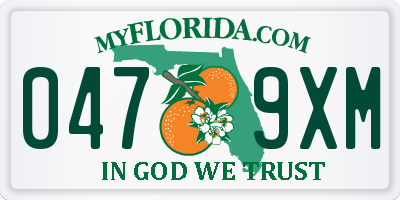 FL license plate 0479XM