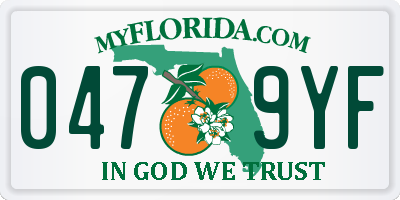 FL license plate 0479YF
