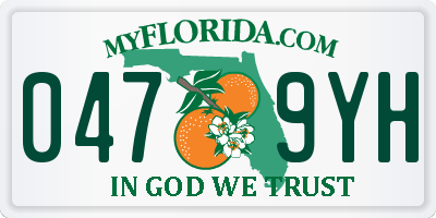 FL license plate 0479YH