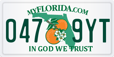 FL license plate 0479YT