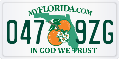 FL license plate 0479ZG