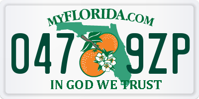 FL license plate 0479ZP
