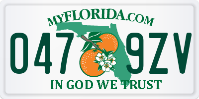 FL license plate 0479ZV