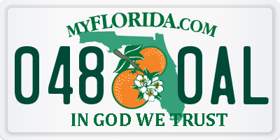 FL license plate 0480AL