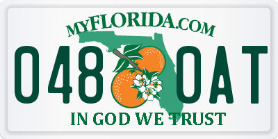 FL license plate 0480AT
