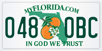 FL license plate 0480BC