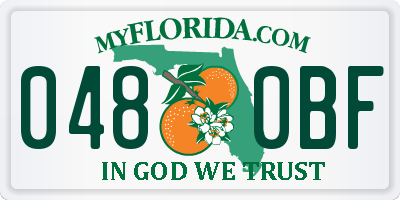 FL license plate 0480BF
