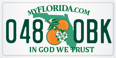 FL license plate 0480BK