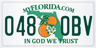 FL license plate 0480BV
