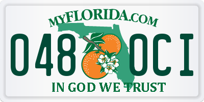 FL license plate 0480CI