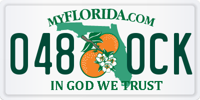 FL license plate 0480CK