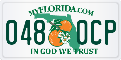 FL license plate 0480CP