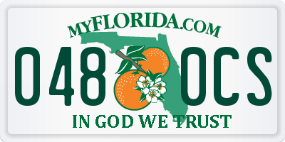 FL license plate 0480CS