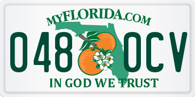 FL license plate 0480CV