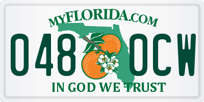 FL license plate 0480CW