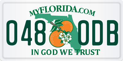 FL license plate 0480DB