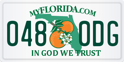 FL license plate 0480DG