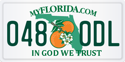 FL license plate 0480DL