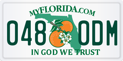 FL license plate 0480DM