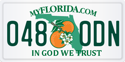 FL license plate 0480DN