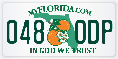 FL license plate 0480DP