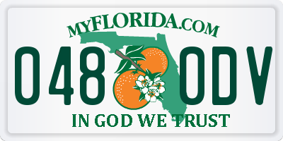 FL license plate 0480DV