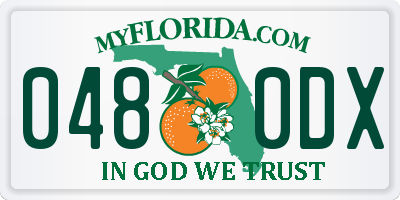 FL license plate 0480DX