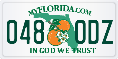 FL license plate 0480DZ