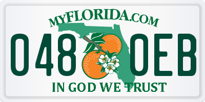 FL license plate 0480EB