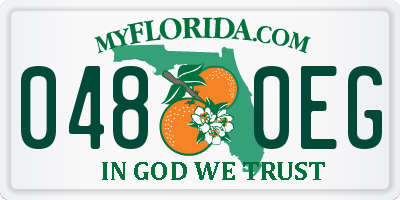 FL license plate 0480EG