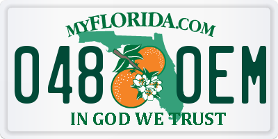 FL license plate 0480EM
