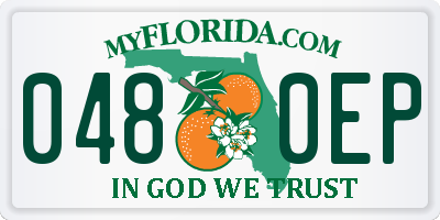 FL license plate 0480EP