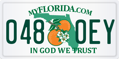 FL license plate 0480EY