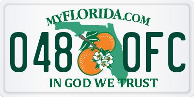 FL license plate 0480FC