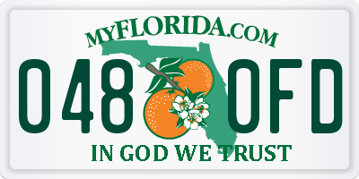 FL license plate 0480FD