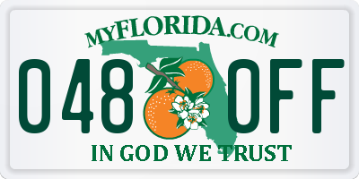 FL license plate 0480FF